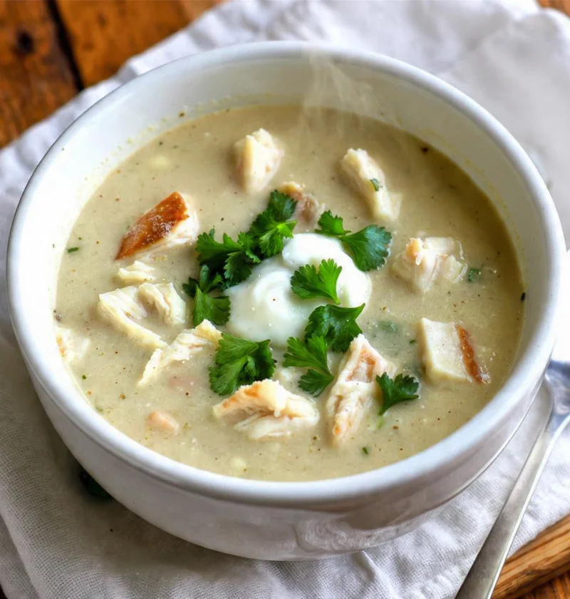 Easy Keto White Chicken Chili Recipe Best Low Carb White Chicken Chili Homemade Keto White Chili With Chicken Creamy Keto ...