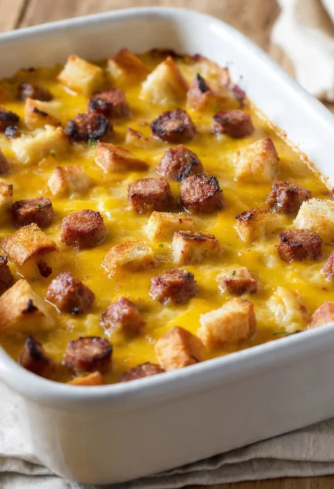 Easy Sausage And Egg Casserole Recipe Homemade Sausage Egg Bake Comforting Breakfast Casserole Ideas Best Sausage And Egg ...
