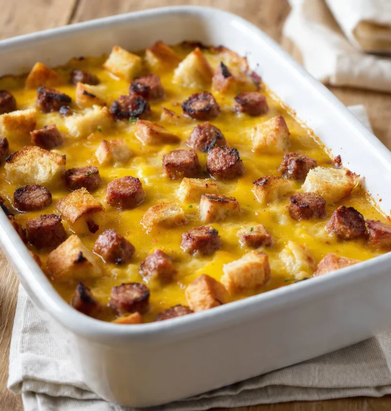 Easy Sausage And Egg Casserole Recipe Homemade Sausage Egg Bake Comforting Breakfast Casserole Ideas Best Sausage And Egg ...