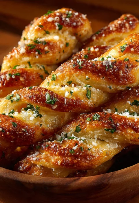 Flaky Parmesan Spinach Puff Pastry Twists