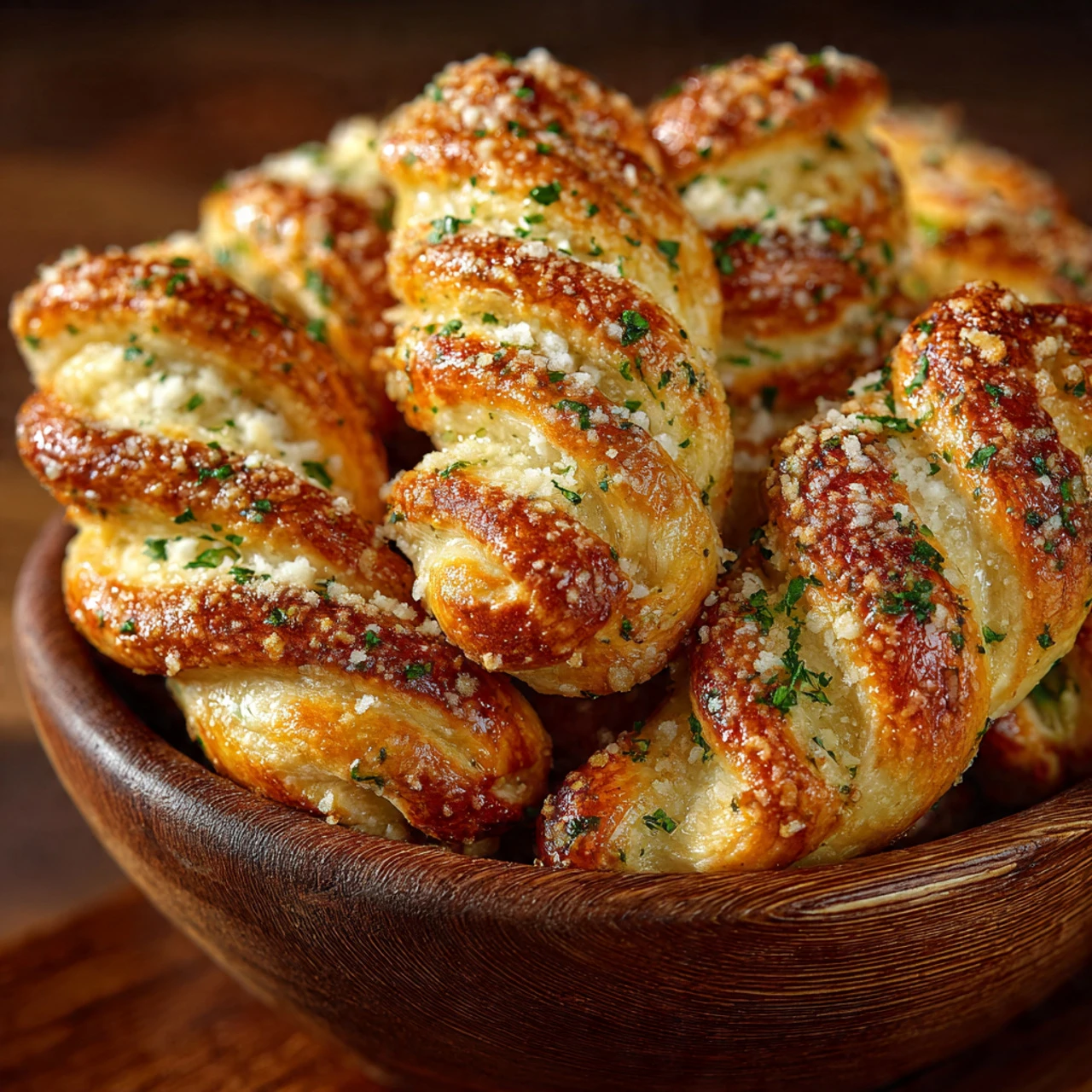 Flaky Parmesan Spinach Puff Pastry Twists