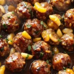 Baked Lemon Pudding With Blueberry Jam