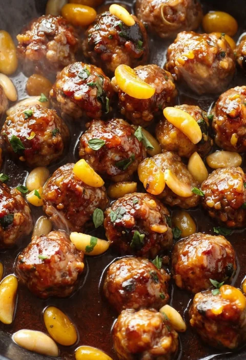 Glazed Lamb Meatballs Recipe Lamb Meatballs With Raisins Pine Nut Lamb Meatballs Mediterranean Lamb Meatballs Recipe Easy ...