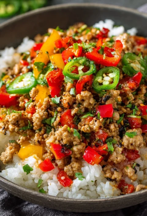 Ground Turkey And Bell Peppers Recipe Quick Ground Turkey Skillet Dinner Healthy Turkey And Pepper Stir Fry Low Calorie Gr...