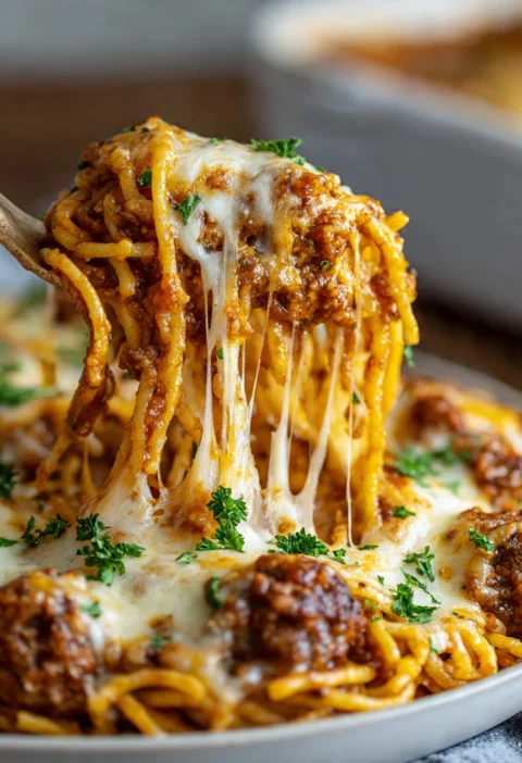 Hearty Spaghetti Alfredo Meat Sauce
