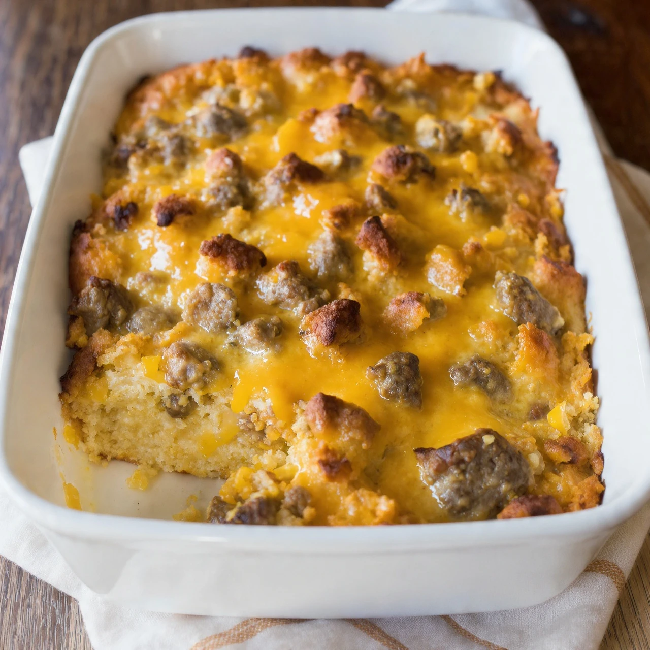 Homemade Cornbread Sausage Casserole Recipe Easy Cornbread Sausage Breakfast Bake Gluten-free Cornbread And Sausage Casser...