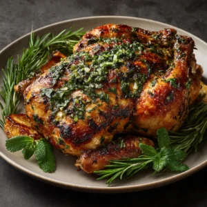 Lemon-Garlic Roasted Chicken with Spring Herbs : Bright Flavor, Big Comfort