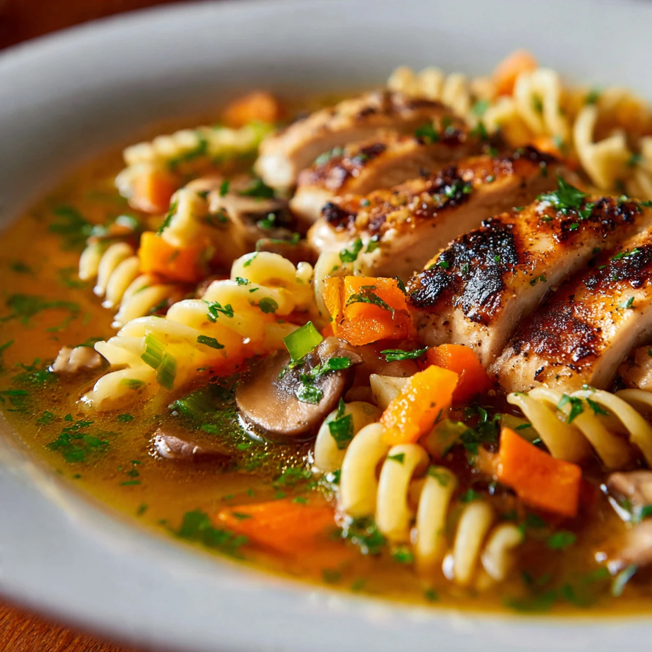 Lemon Herb Chicken Mushroom Soup Recipe Easy Lemon Herb Chicken Soup Homemade Chicken Mushroom Soup Cozy Lemon Chicken Sou...