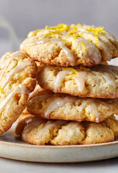 Lemon Ricotta Cookies Glaze Giadas Delicious Recipe