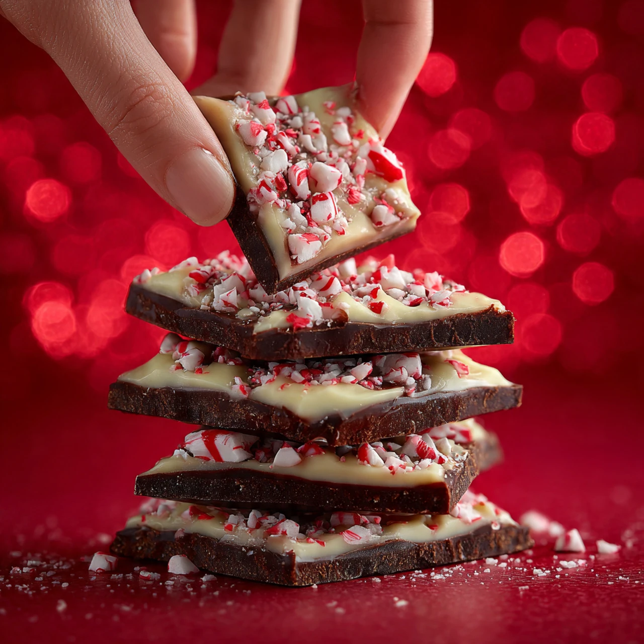 Mouthwatering Triple Chocolate Peppermint Bark
