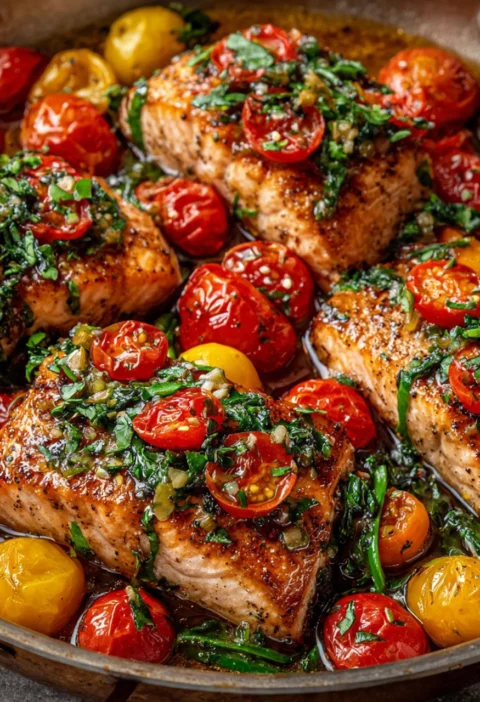 Onepan Salmon Nioise Orzo