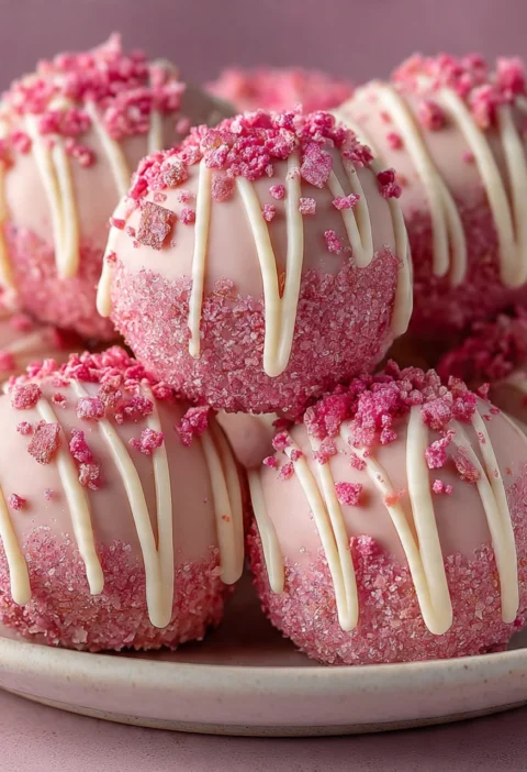 Pink Oreo Truffles Nobake Bites Cookies Cream Bliss