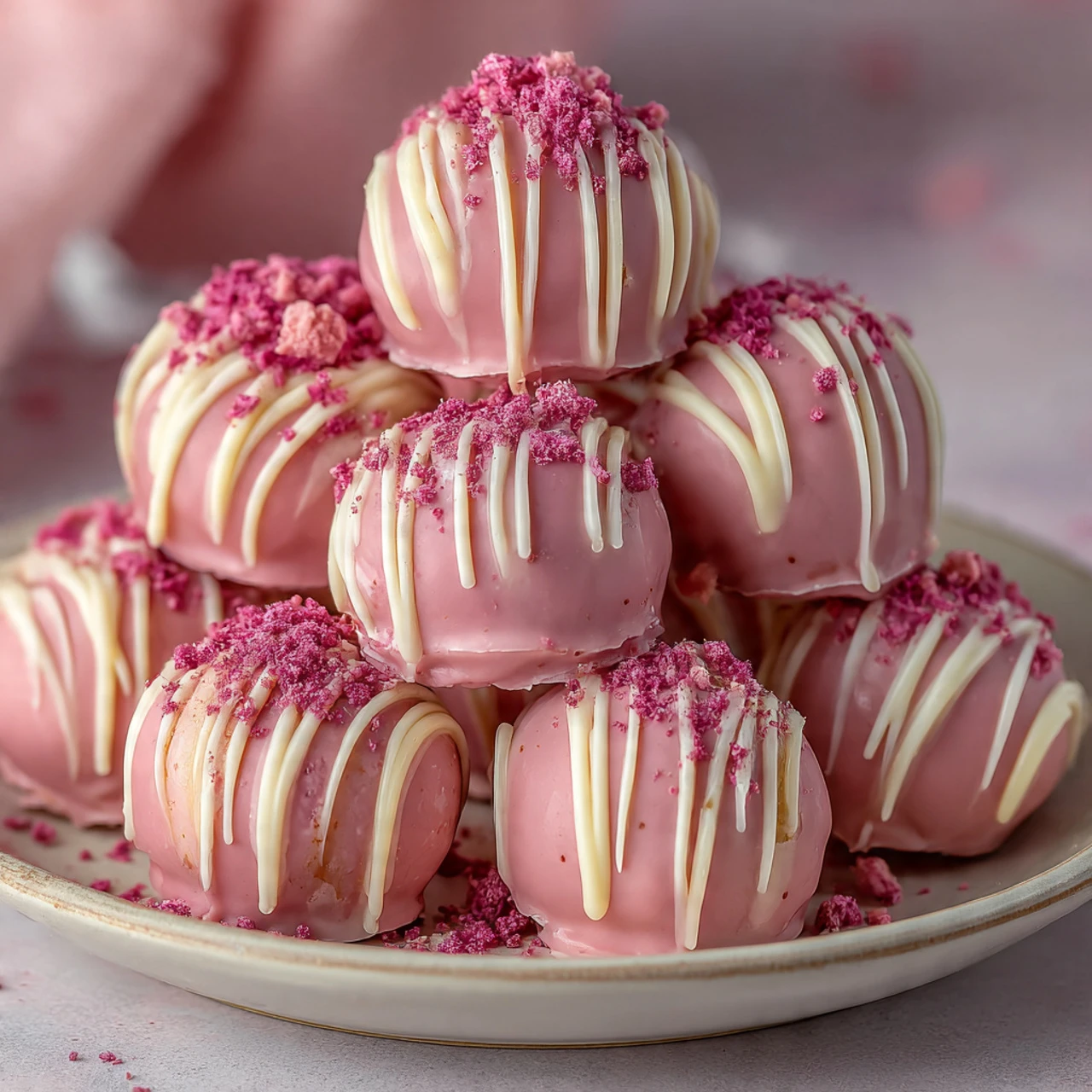 Pink Oreo Truffles Nobake Bites Cookies Cream Bliss