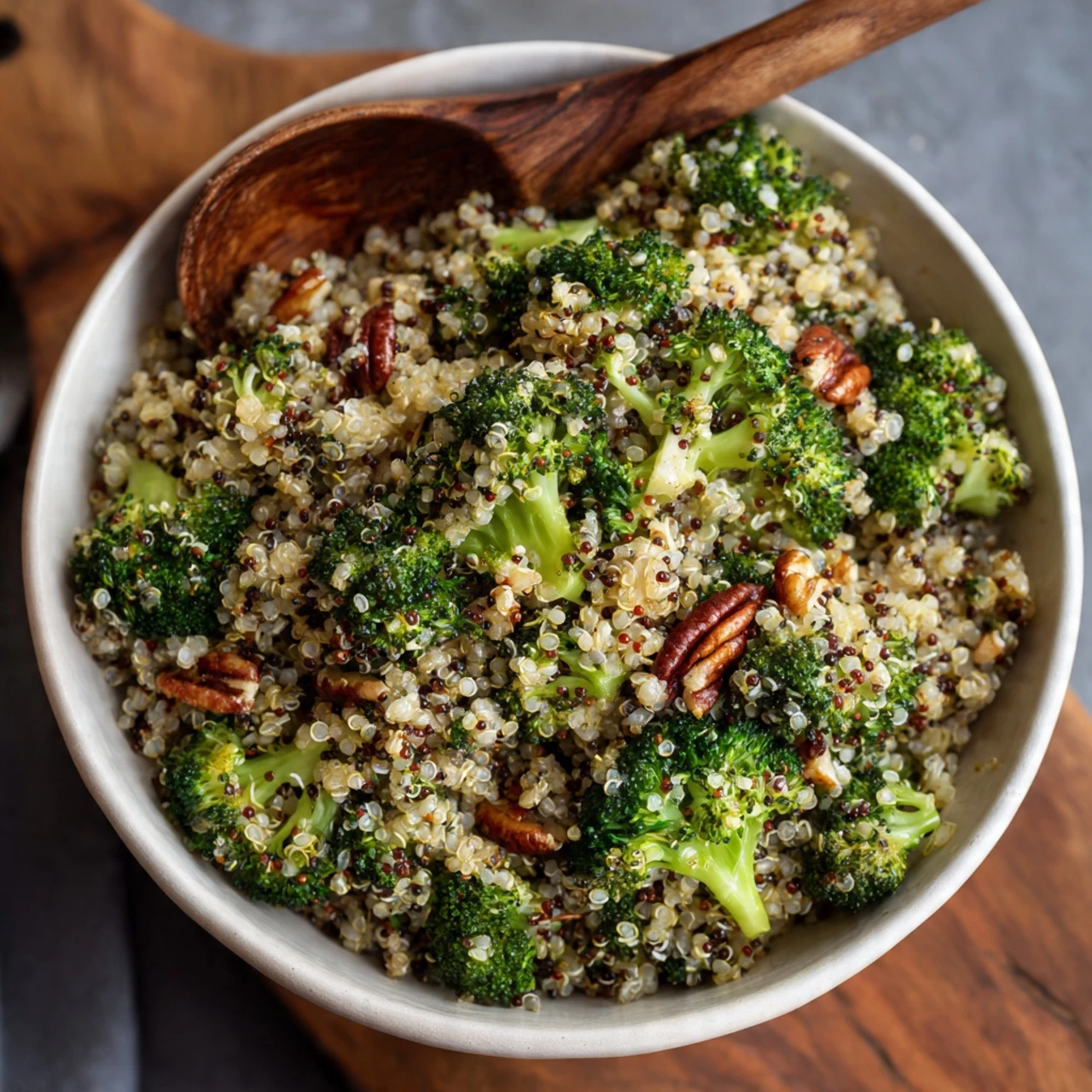 Quinoa and Broccoli Spoon Salad