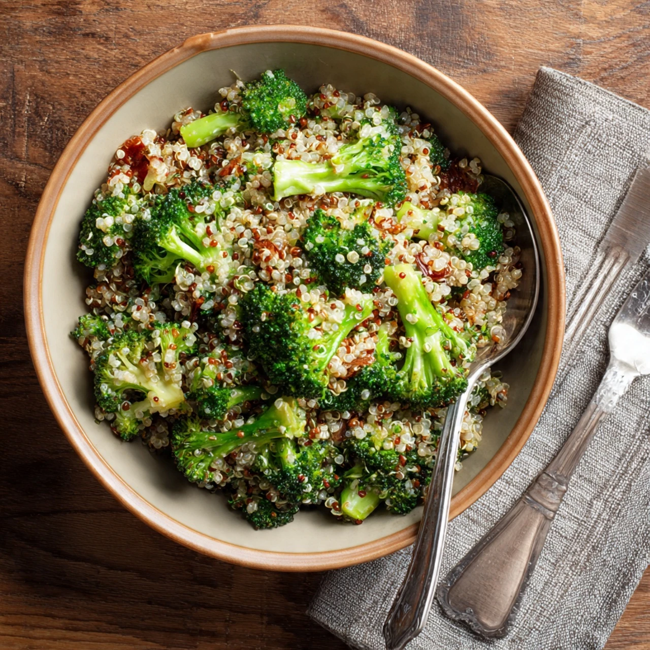 Quinoa Broccoli Spoon Salad