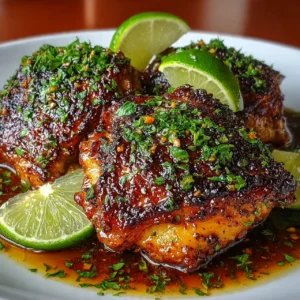 Roasted Chicken Thighs With Hot Honey and Lime