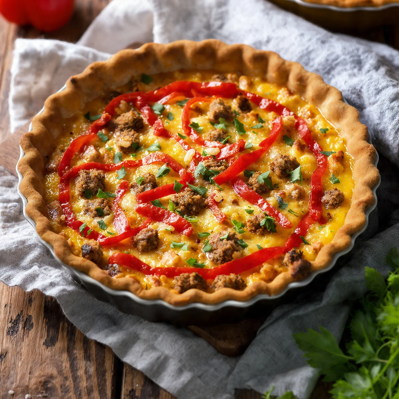 Savory Sausage Quiche Recipe Pepper And Onion Quiche Ideas Best Sausage Onion Quiche Spicy Sausage Quiche Cooking Tips Gou...