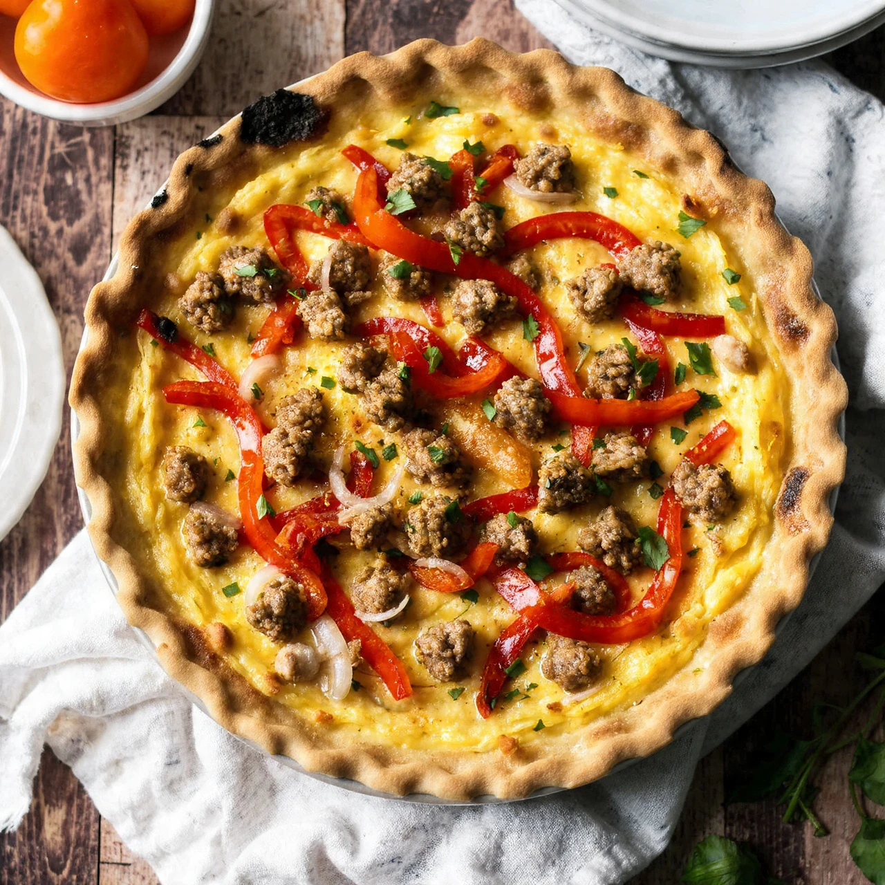 Savory Sausage Quiche Recipe Pepper And Onion Quiche Ideas Best Sausage Onion Quiche Spicy Sausage Quiche Cooking Tips Gou...