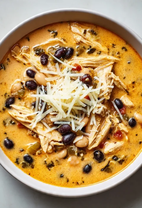 Slow Cooker Buffalo Chicken Chili Spicy