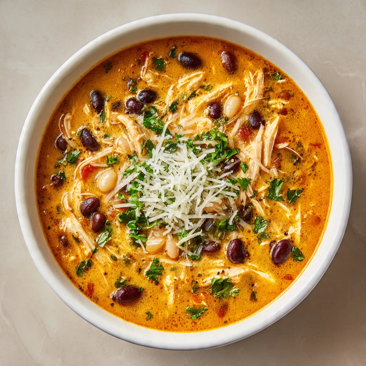 Slow Cooker Buffalo Chicken Chili Spicy