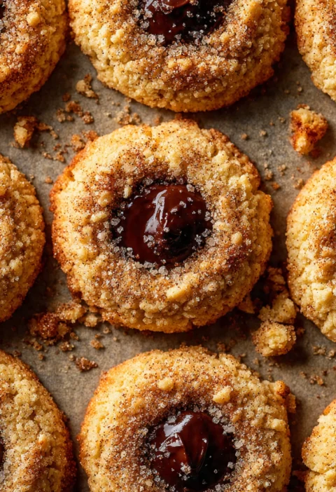 Snickerdoodle Thumbprint Cookies Recipe Best Chocolate Thumbprint Cookies Snickerdoodle Cookies With Chocolate Filling Hom...