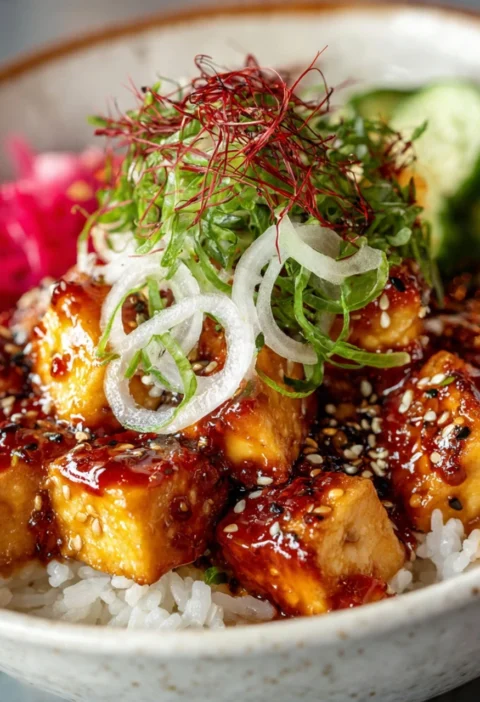 Spicy Salmon Rice Bowl Creamy Sesame Mayo Sauce