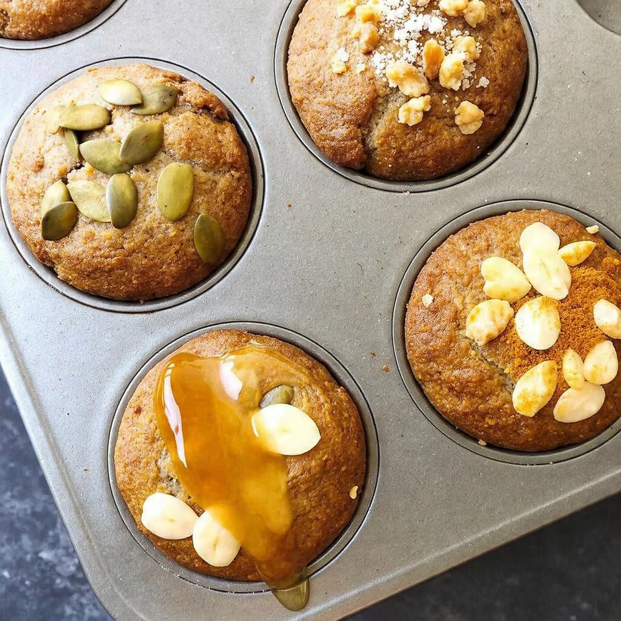 Whole-Grain Banana Yogurt Muffins