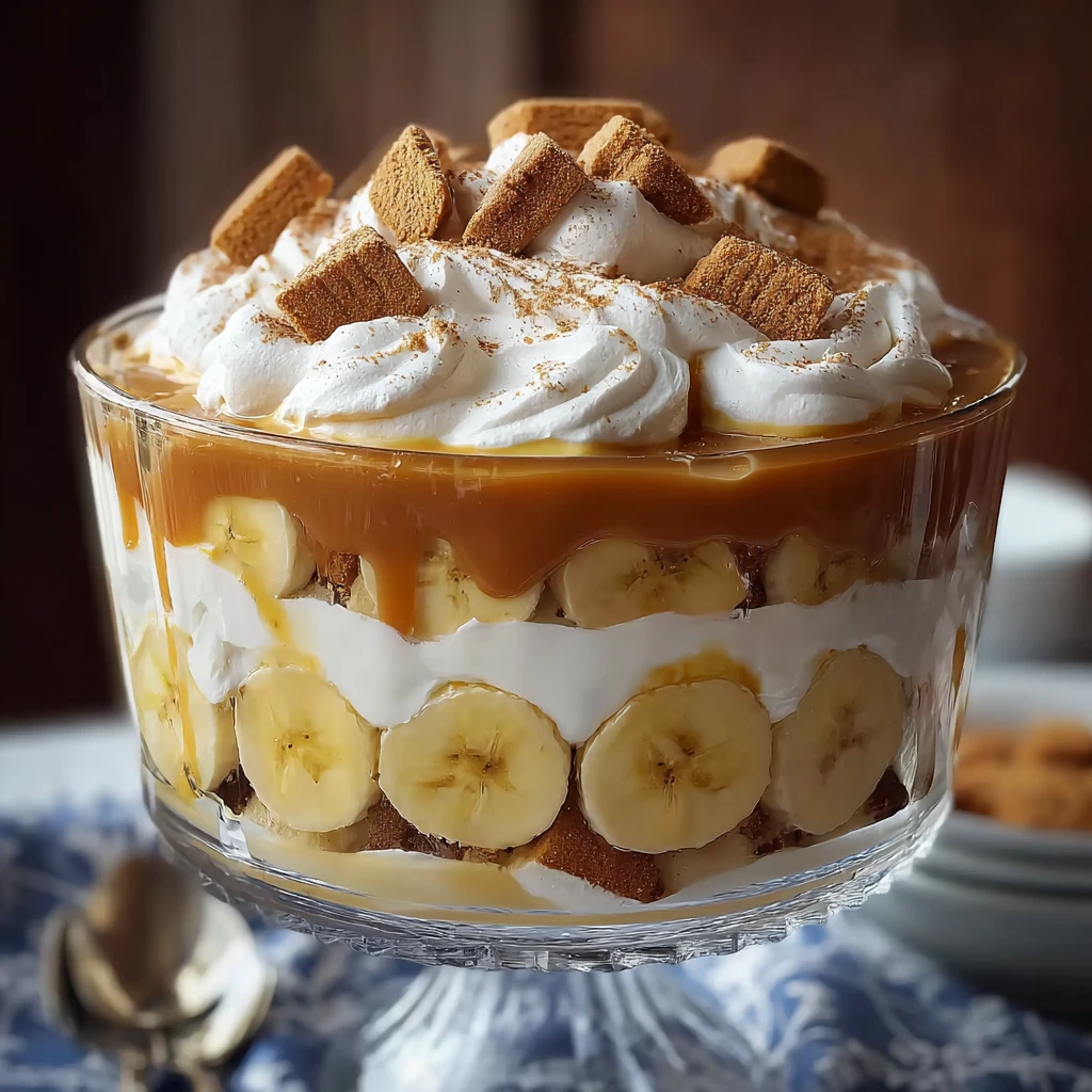 Biscoff Banana Pudding with Caramel