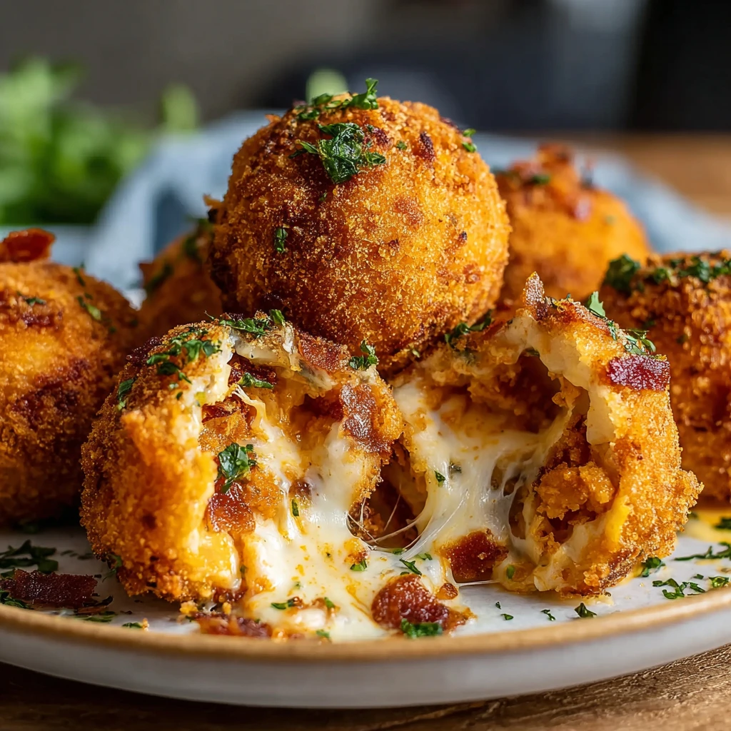 Buffalo Chicken Bacon Loaded Mozzarella Bombs