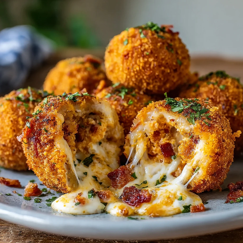 Buffalo Chicken Bacon Loaded Mozzarella Bombs