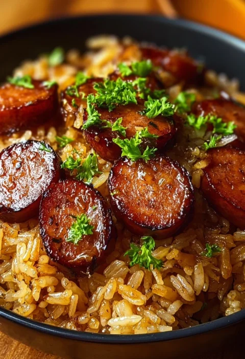 Cajun Honey Garlic Sausage Rice Recipe