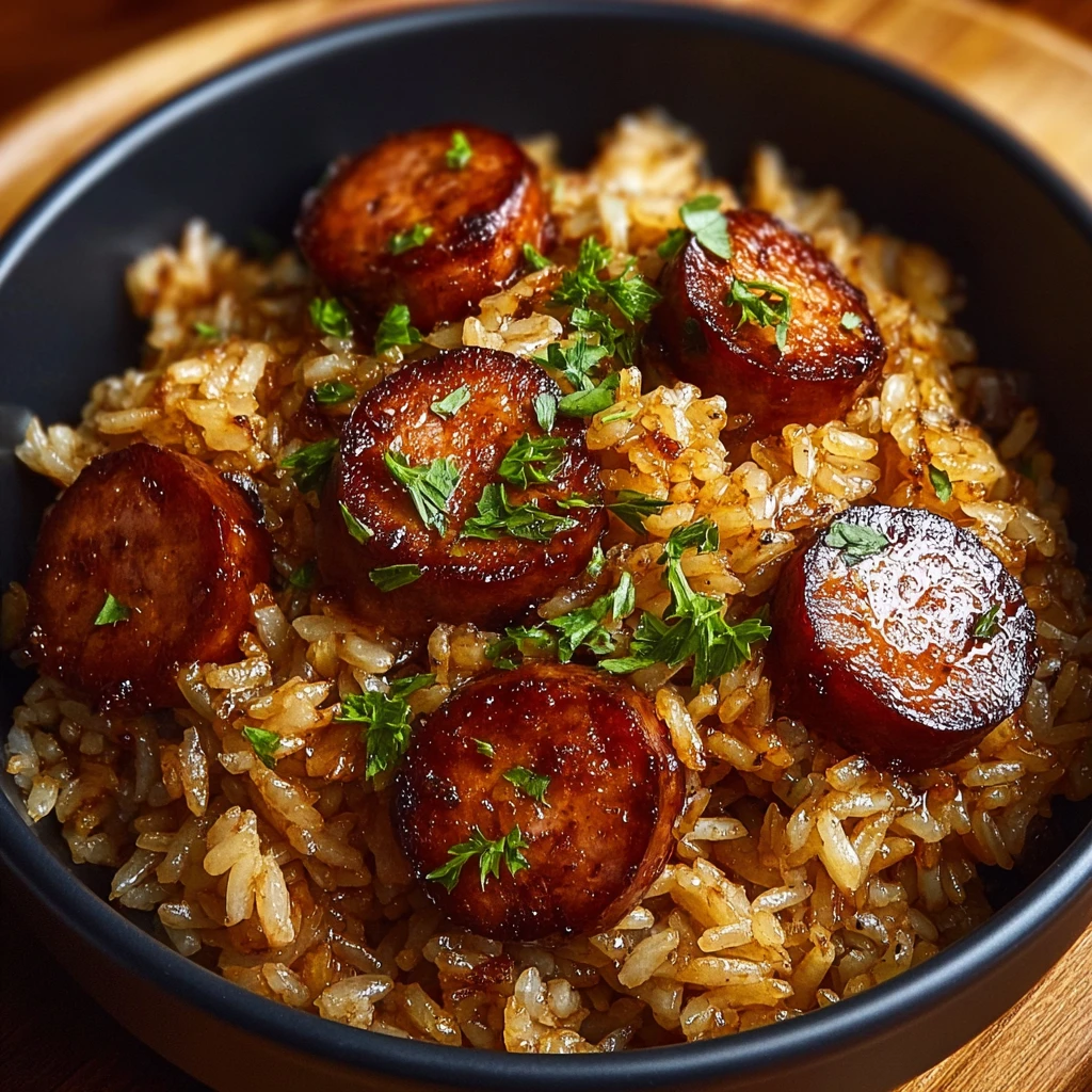Cajun Honey Garlic Sausage Rice Recipe