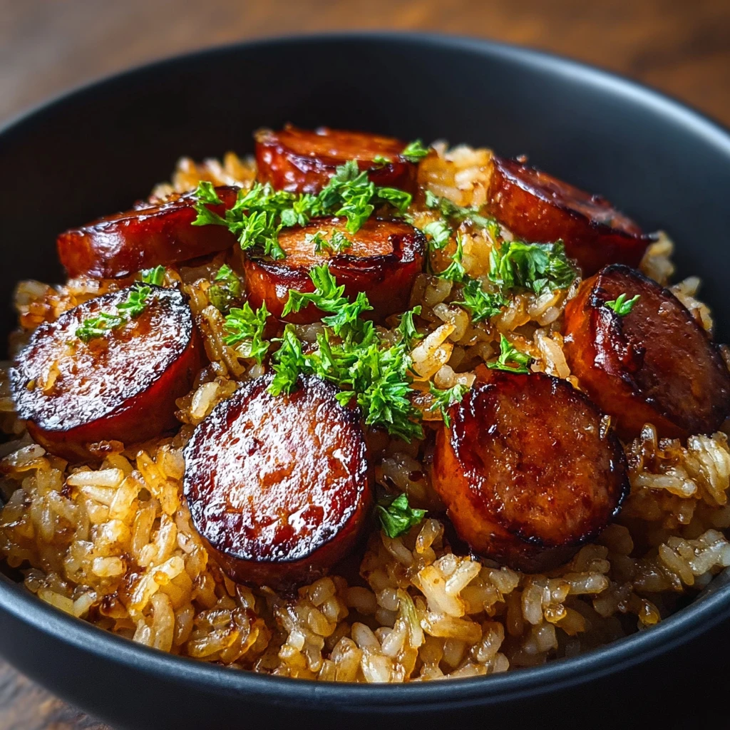 Cajun Honey Garlic Sausage Rice Recipe