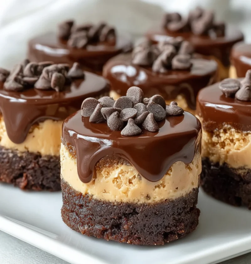 Chocolate Chip Cookie Dough Brownie Bites