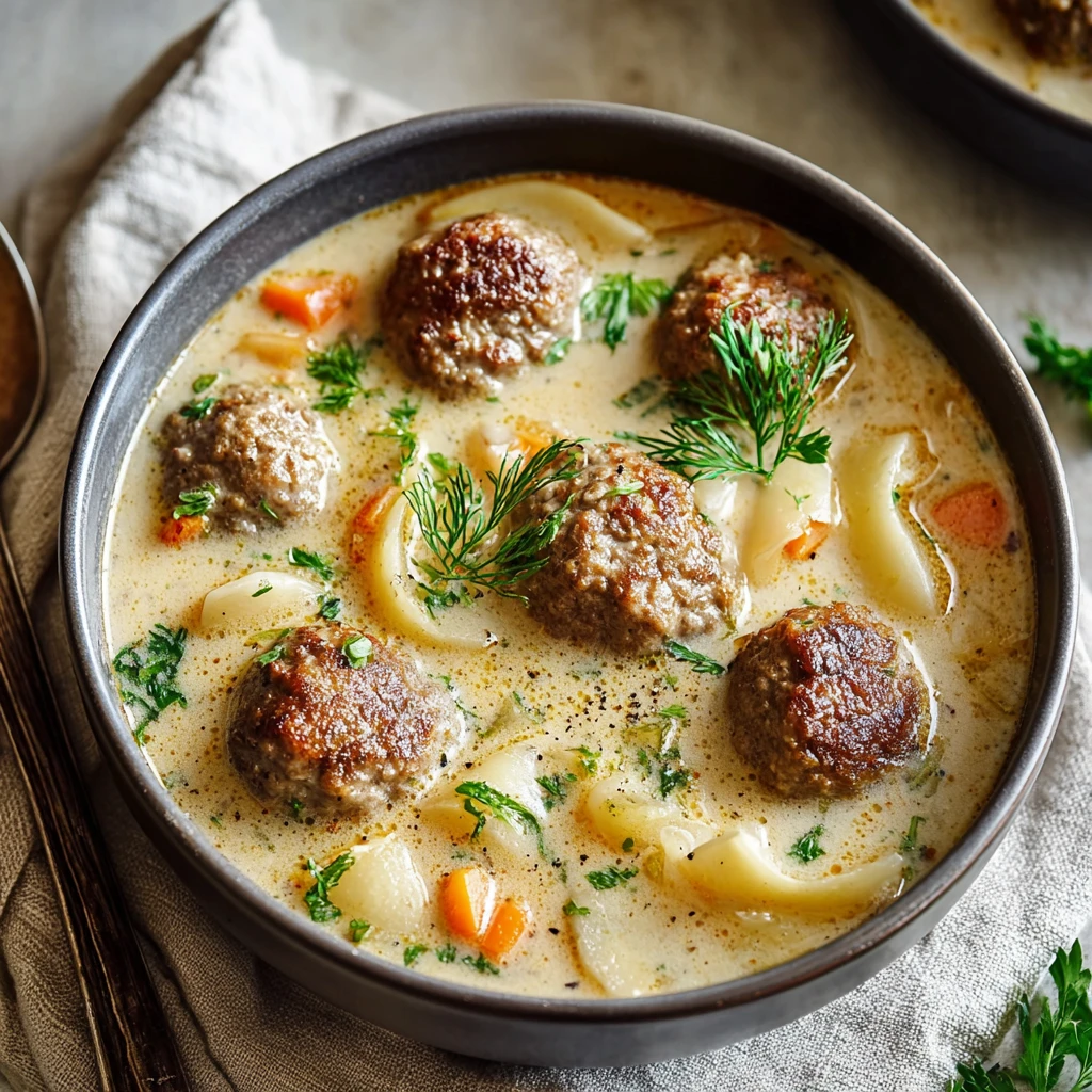 Cozy Swedish Meatball Soup