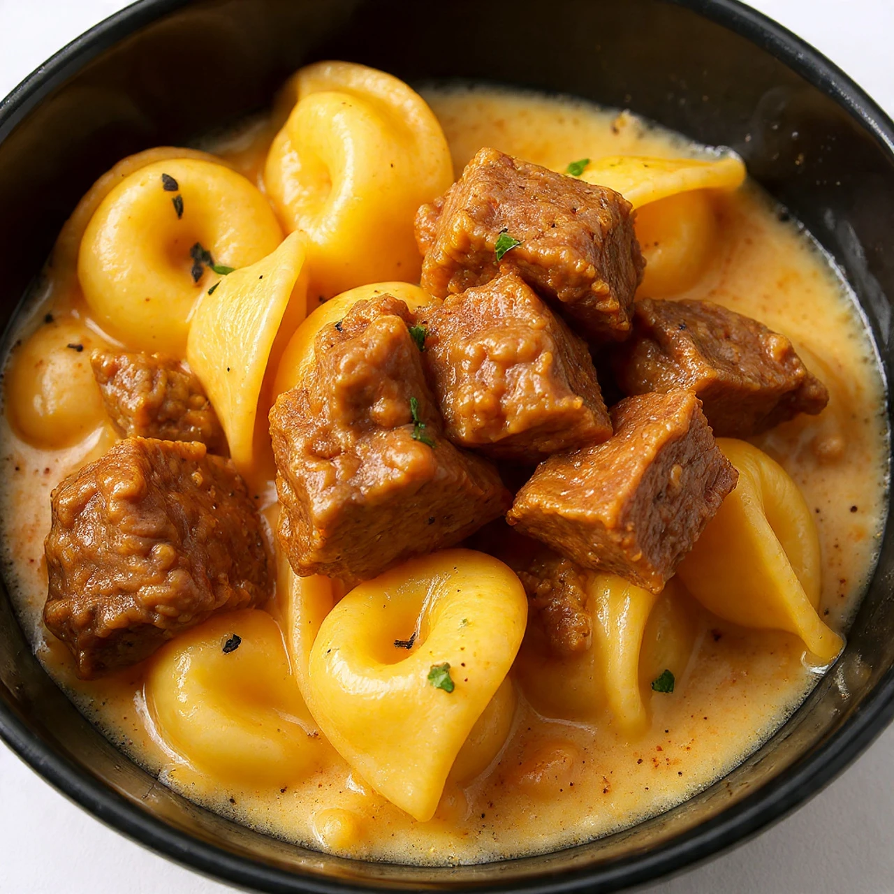 Cracked Garlic Steak Tortellini in Creamhouse Sauce Bliss