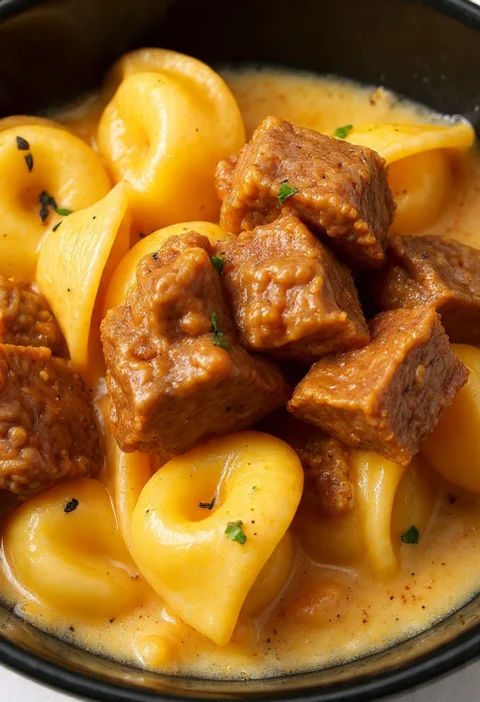 Cracked Garlic Steak Tortellini Creamhouse Sauce Bliss