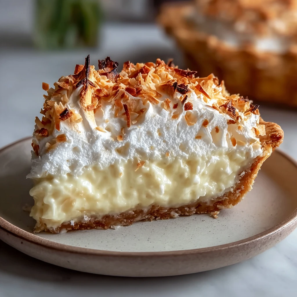 Creamy Coconut Cream Pie Recipe Toasted Meringue Topping
