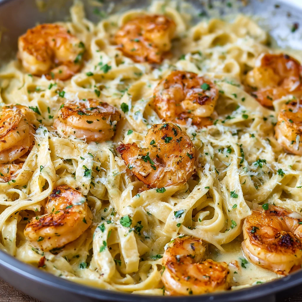 Creamy Garlic Shrimp Pasta
