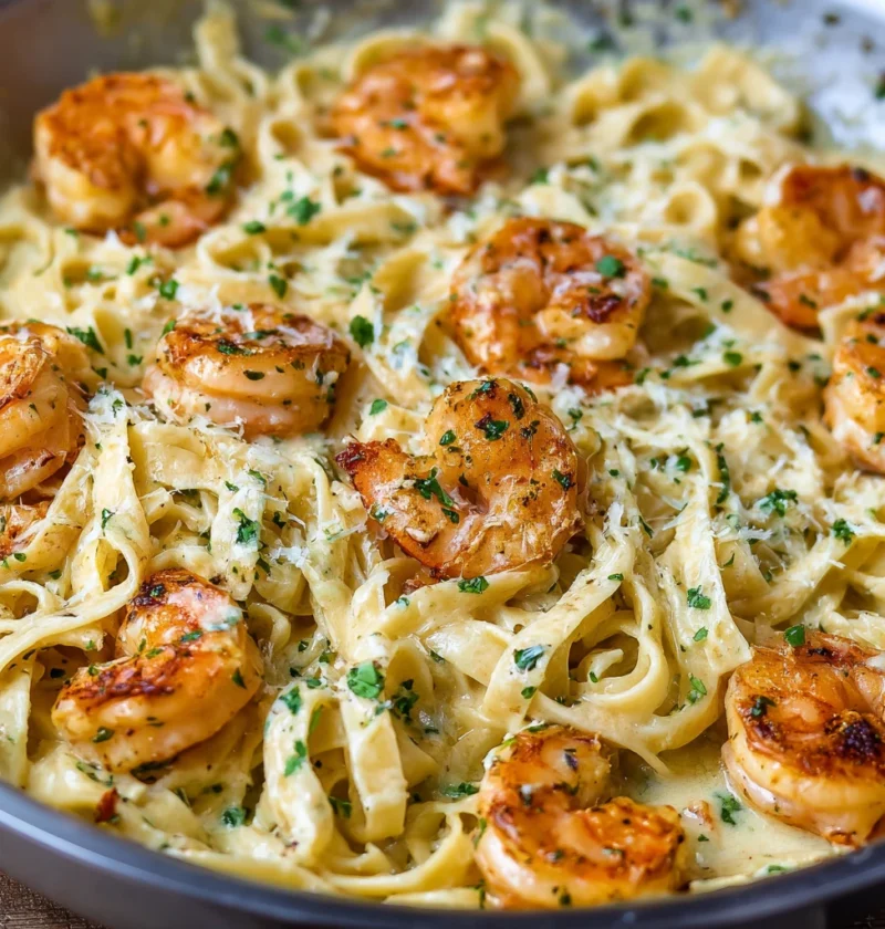 Creamy Garlic Shrimp Pasta