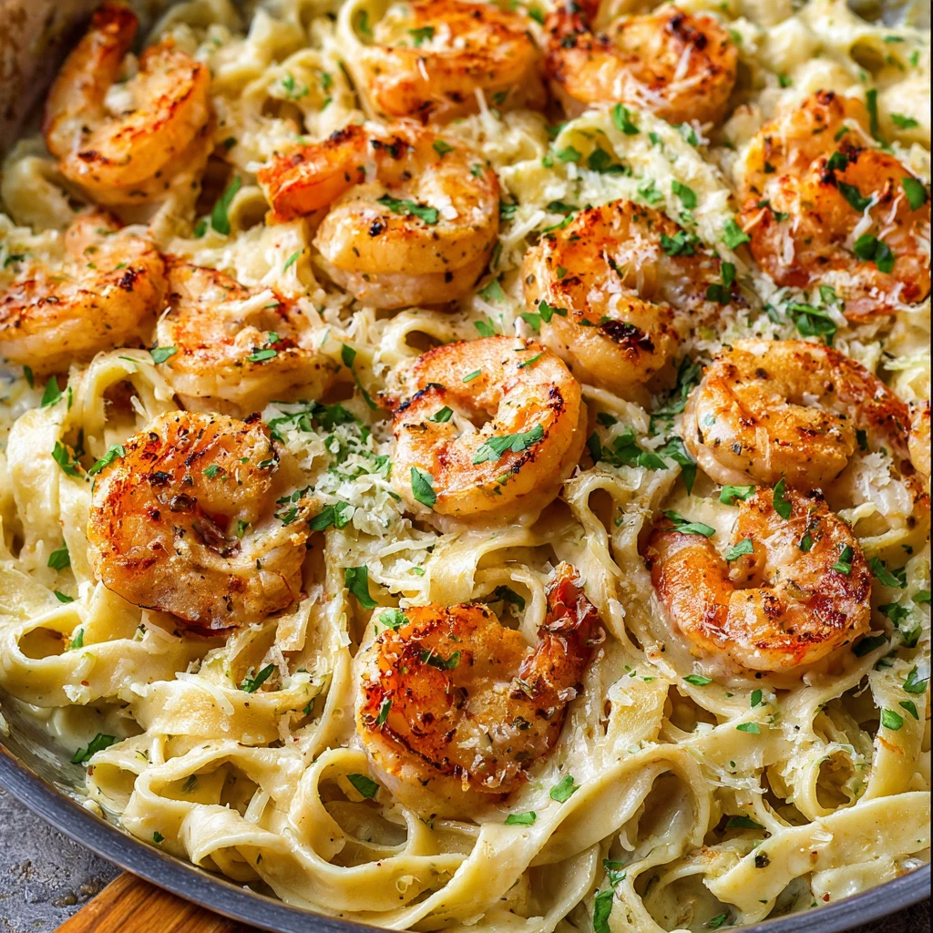 Creamy Garlic Shrimp Pasta