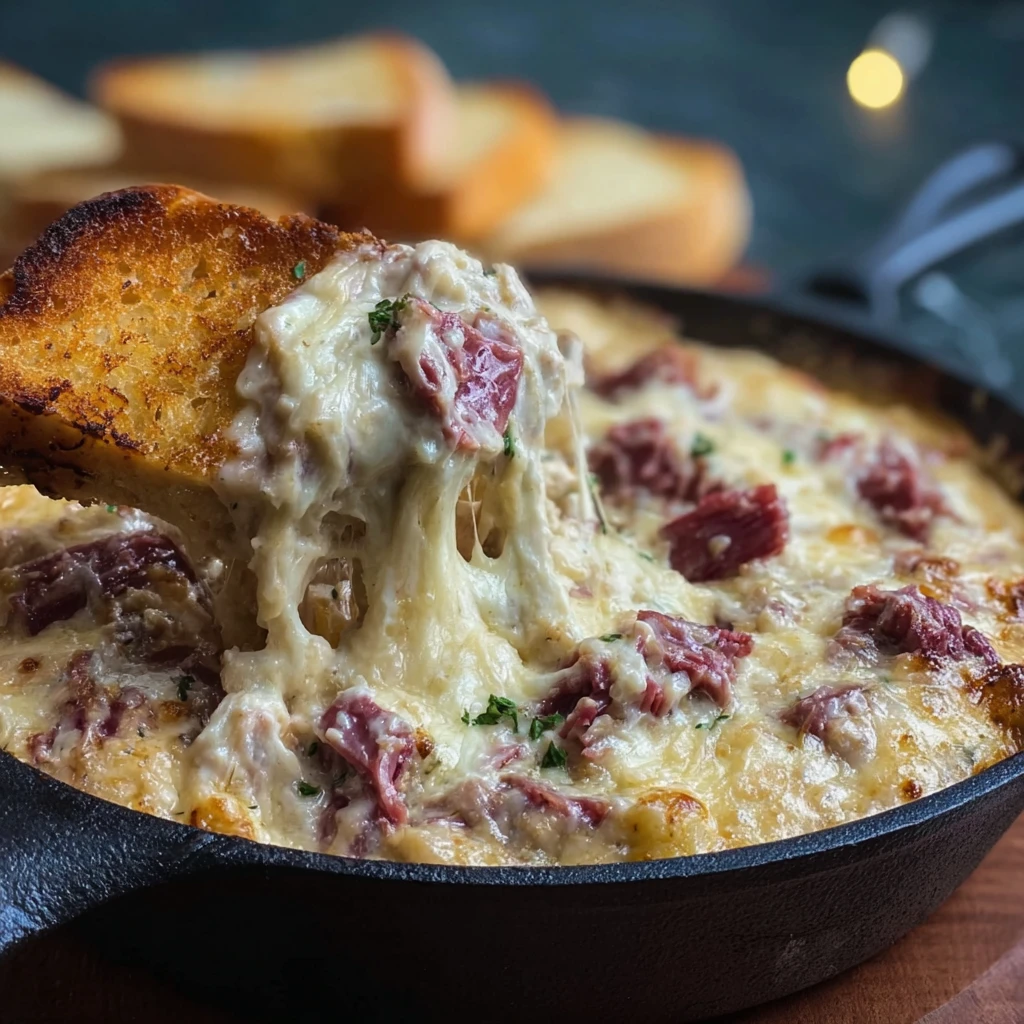 Creamy Slow Cooker Reuben Sandwich Dip Recipe Easy and Perfect for Parties
