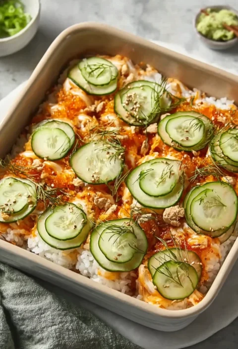 Creamy Sushi Bake Casserole Seafood