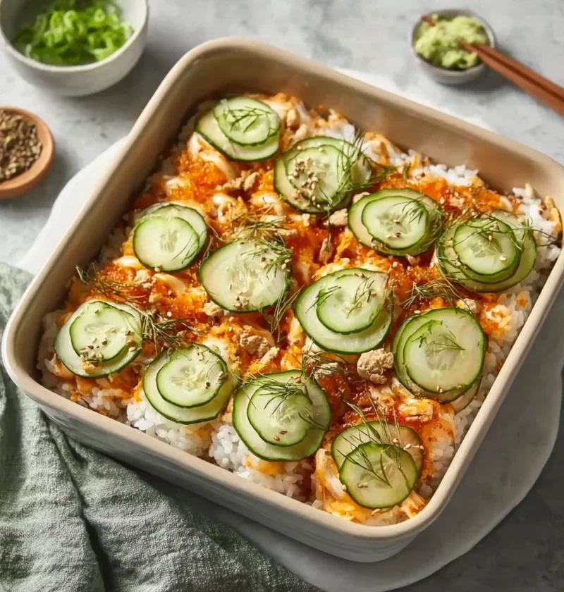 Creamy Sushi Bake Casserole Seafood