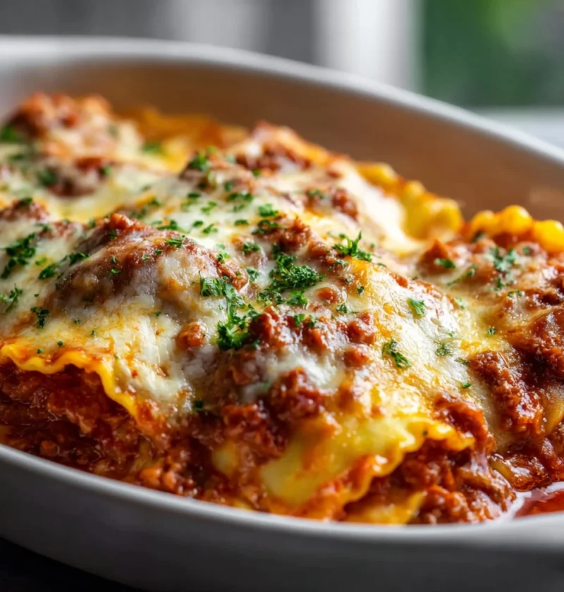 Crockpot Ravioli Lasagna