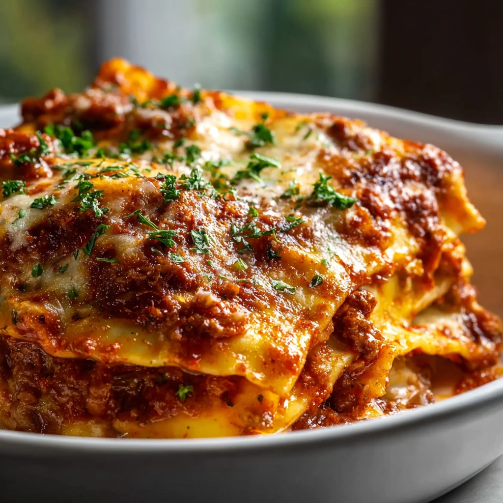 Crockpot Ravioli Lasagna