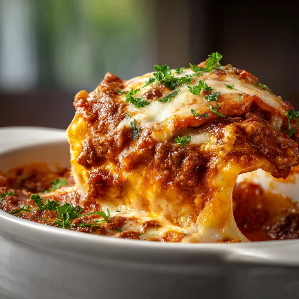 Crockpot Ravioli Lasagna