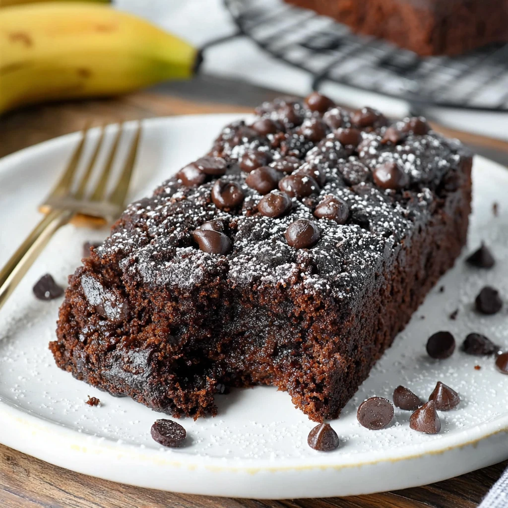 Decadent Double Chocolate Banana Cake