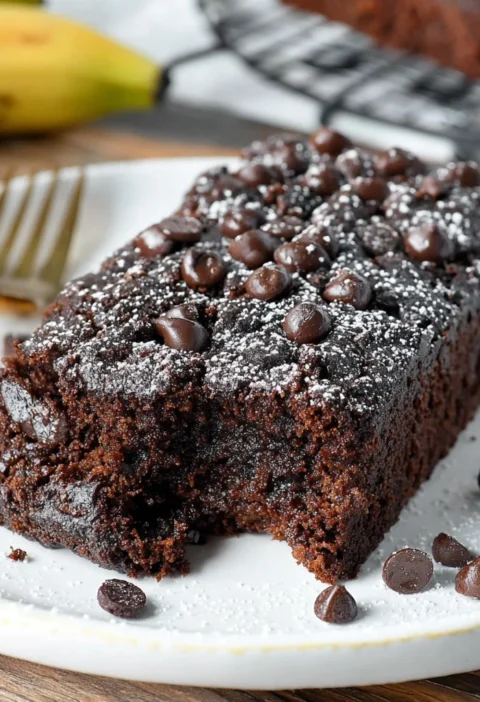 Decadent Double Chocolate Banana Cake