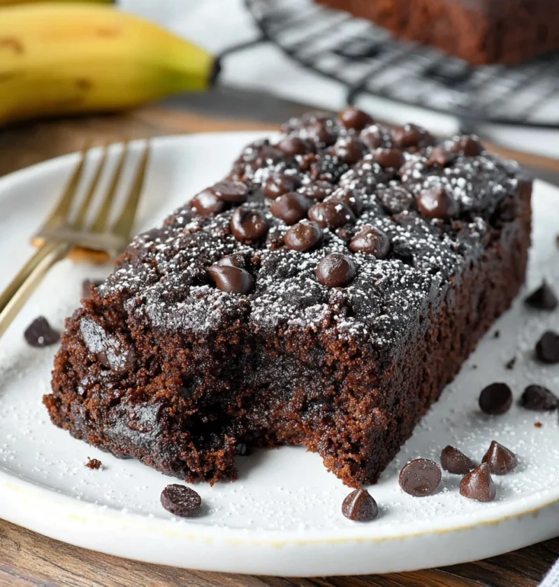 Decadent Double Chocolate Banana Cake
